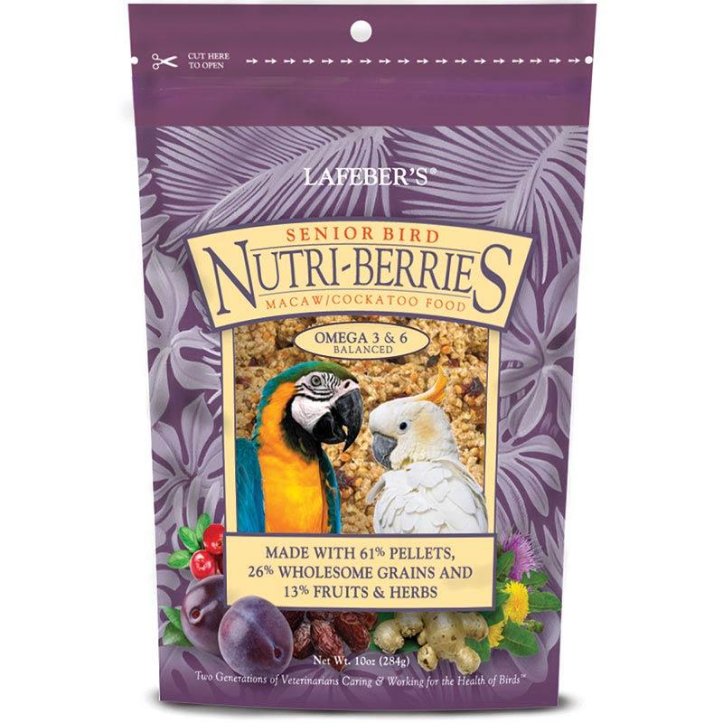 Lafeber Senior Bird Nutri-Berries Macaw & Cockatoo Bird Food, 10-oz