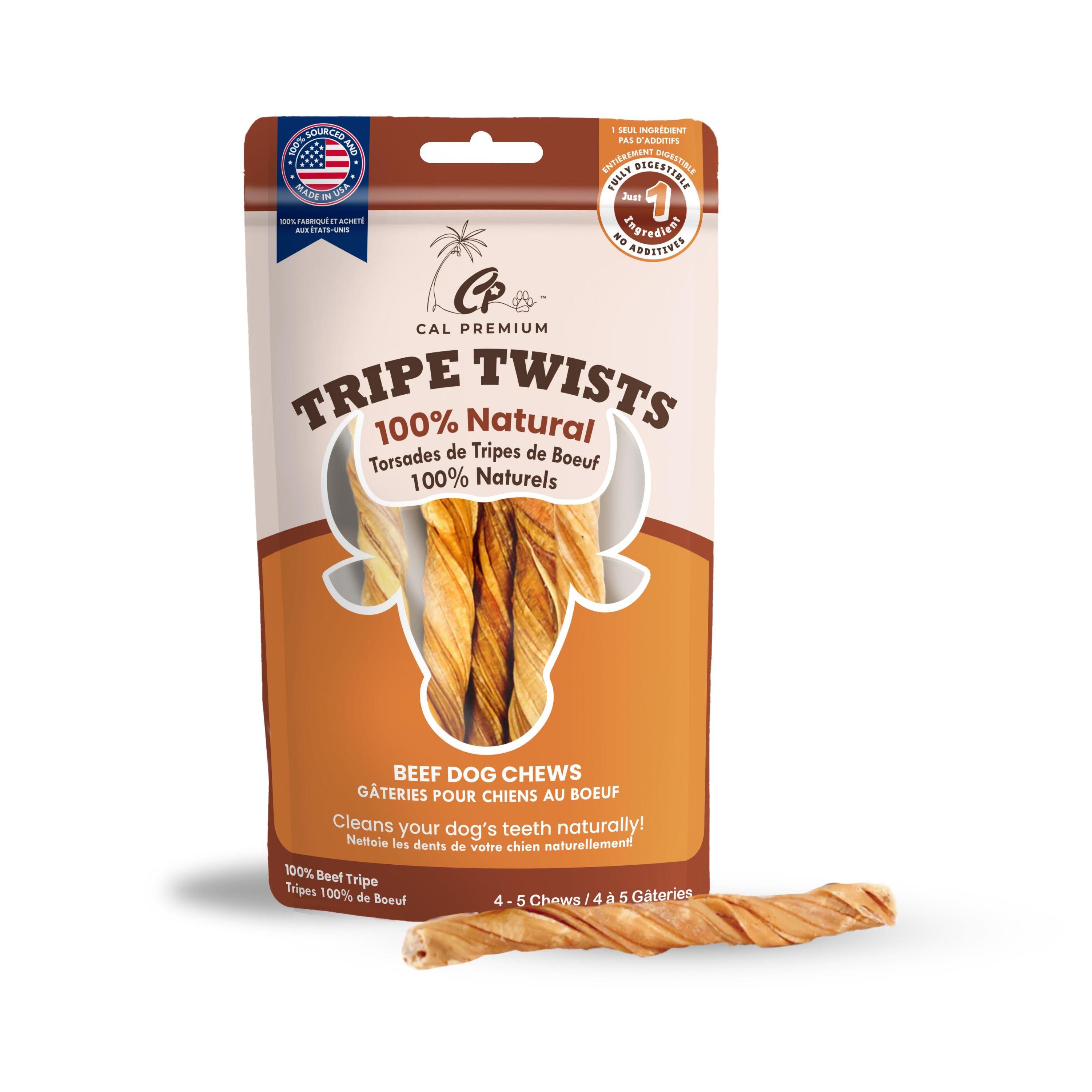 Cal Premium Tripe Twists Dog Treats, 4-6-in