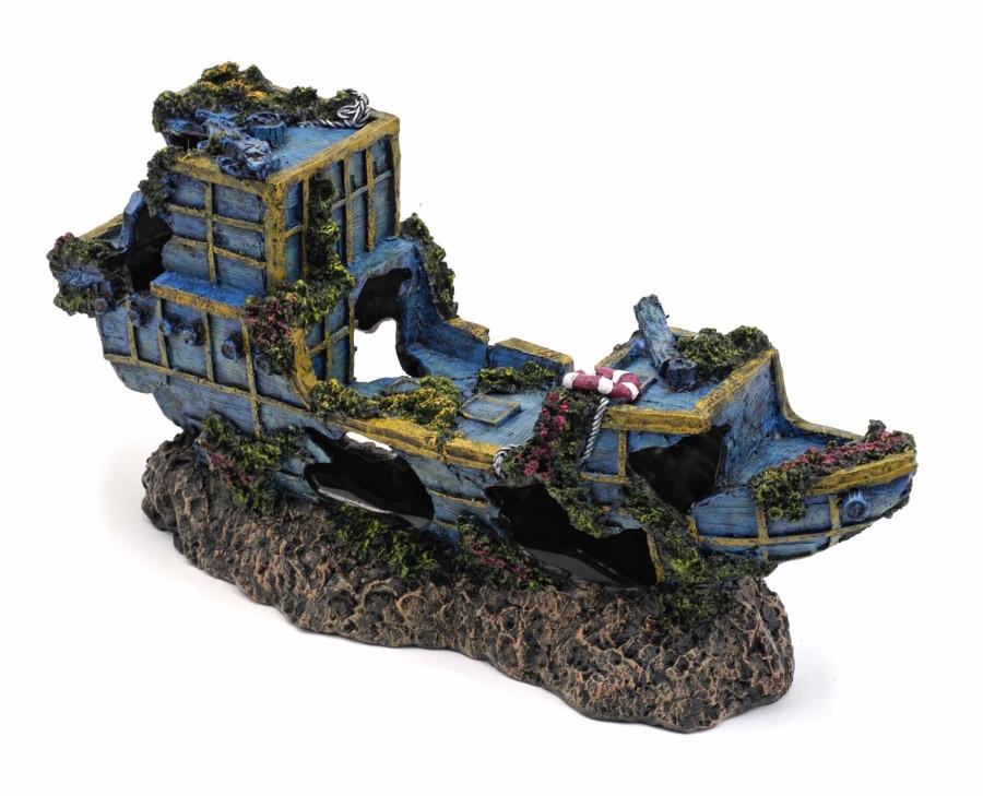 Penn-Plax Pirate Treasure Ship Aquarium Ornament