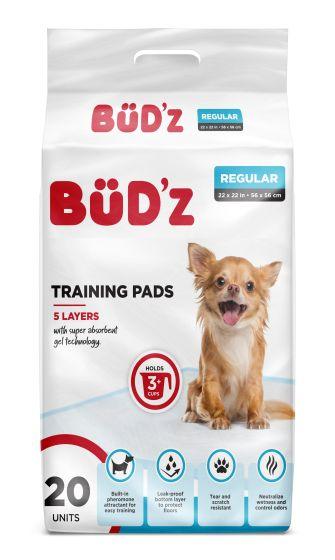 Bud'z Disposable Dog Training Pads, 22-in x 22-in, 20-pk