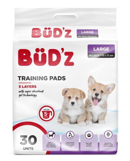 Bud'z Disposable Dog Training Pads, 28-in x 30-in, 30-pk