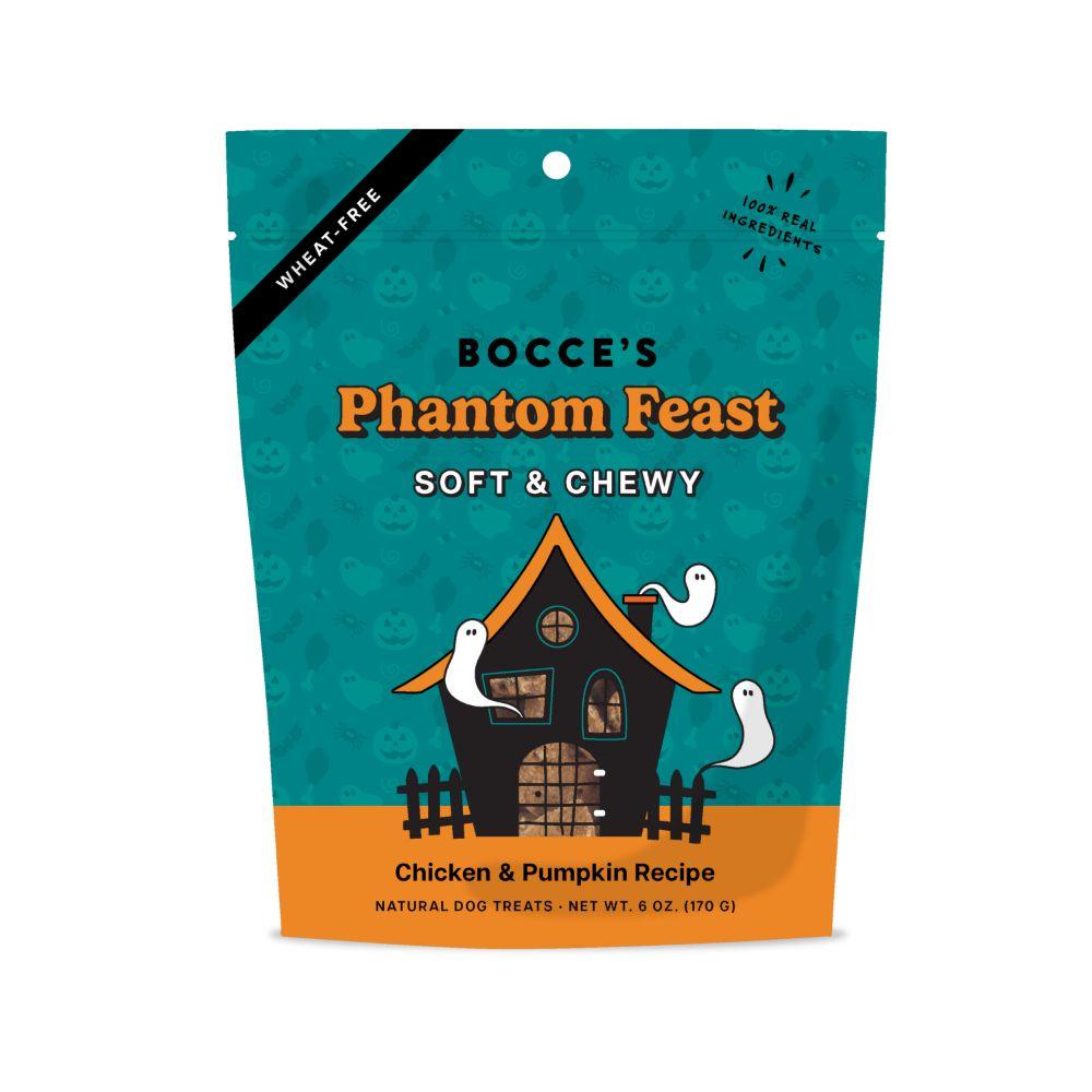 Bocce's Bakery Phantom Feast Chicken & Pumpkin Dog Treats, 6-oz