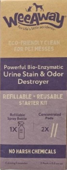 Wee Away Urine Stain & Odor Destroyer Concentrated Pods Starter Kit for Pets, Lavender