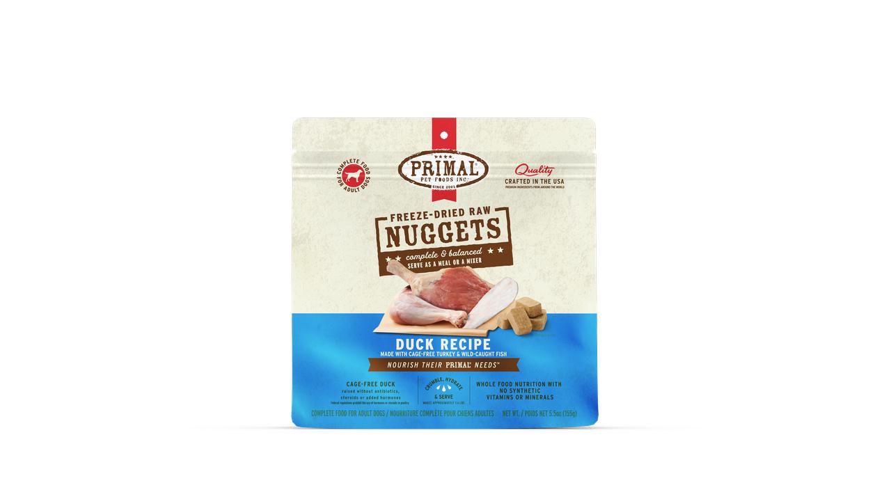 Primal Duck with Turkey & Fish Formula Nuggets Raw Freeze-Dried Dog Food, 5.5-oz