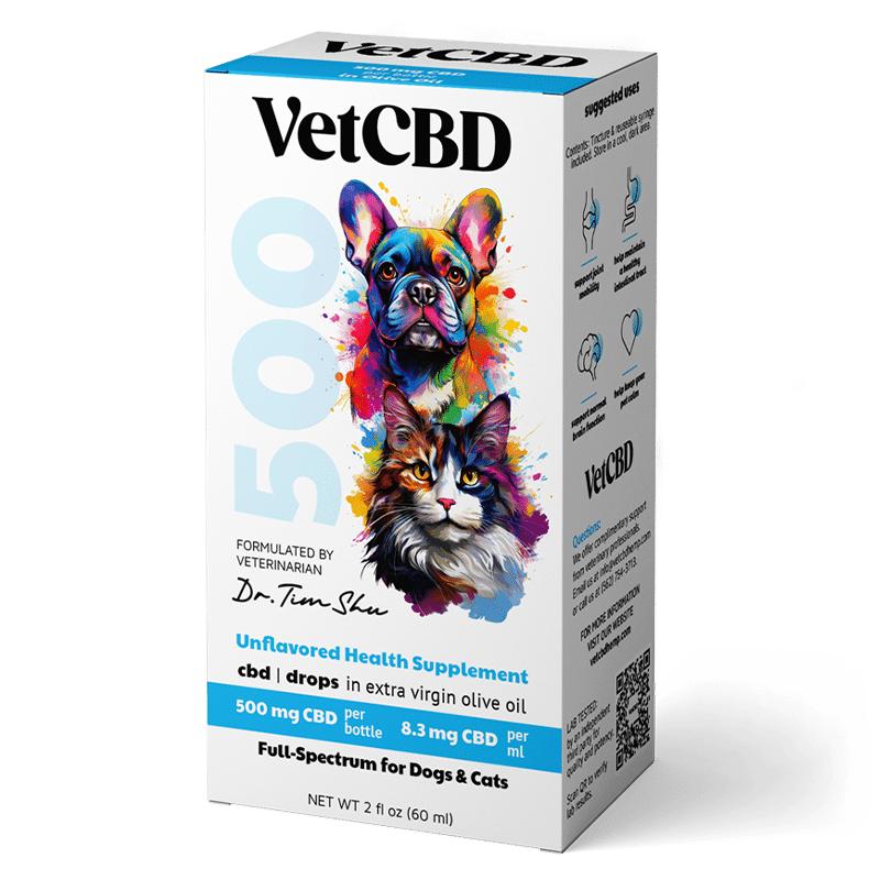 VetCBD Full Spectrum Tincture Alternative Supplement for Dogs & Cats, 500mg, 2-oz