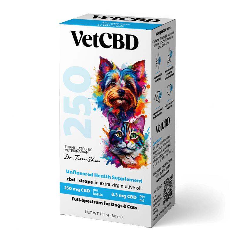 VetCBD Full Spectrum Tincture Alternative Supplement for Dogs & Cats, 250mg, 1-oz