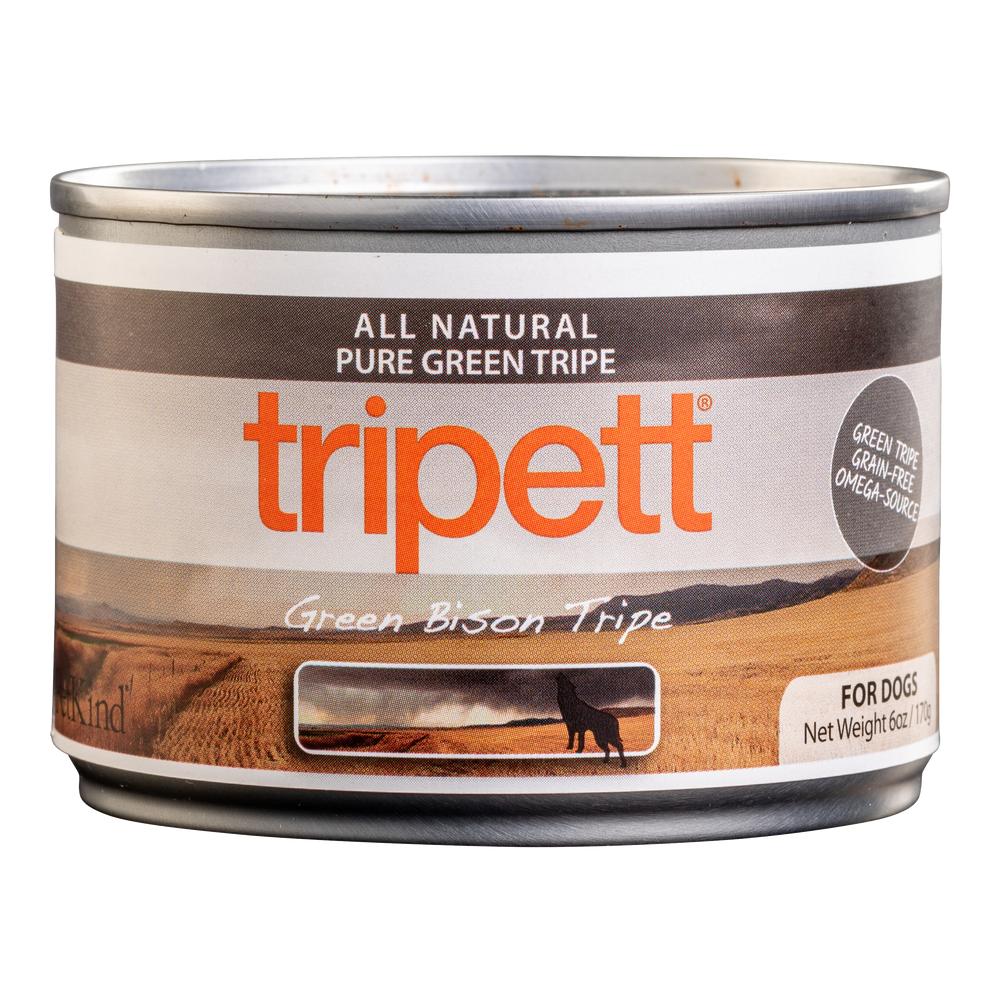 PetKind Tripett Green Bison Tripe Grain-Free Wet Dog Food Can,  6-oz|170-gram