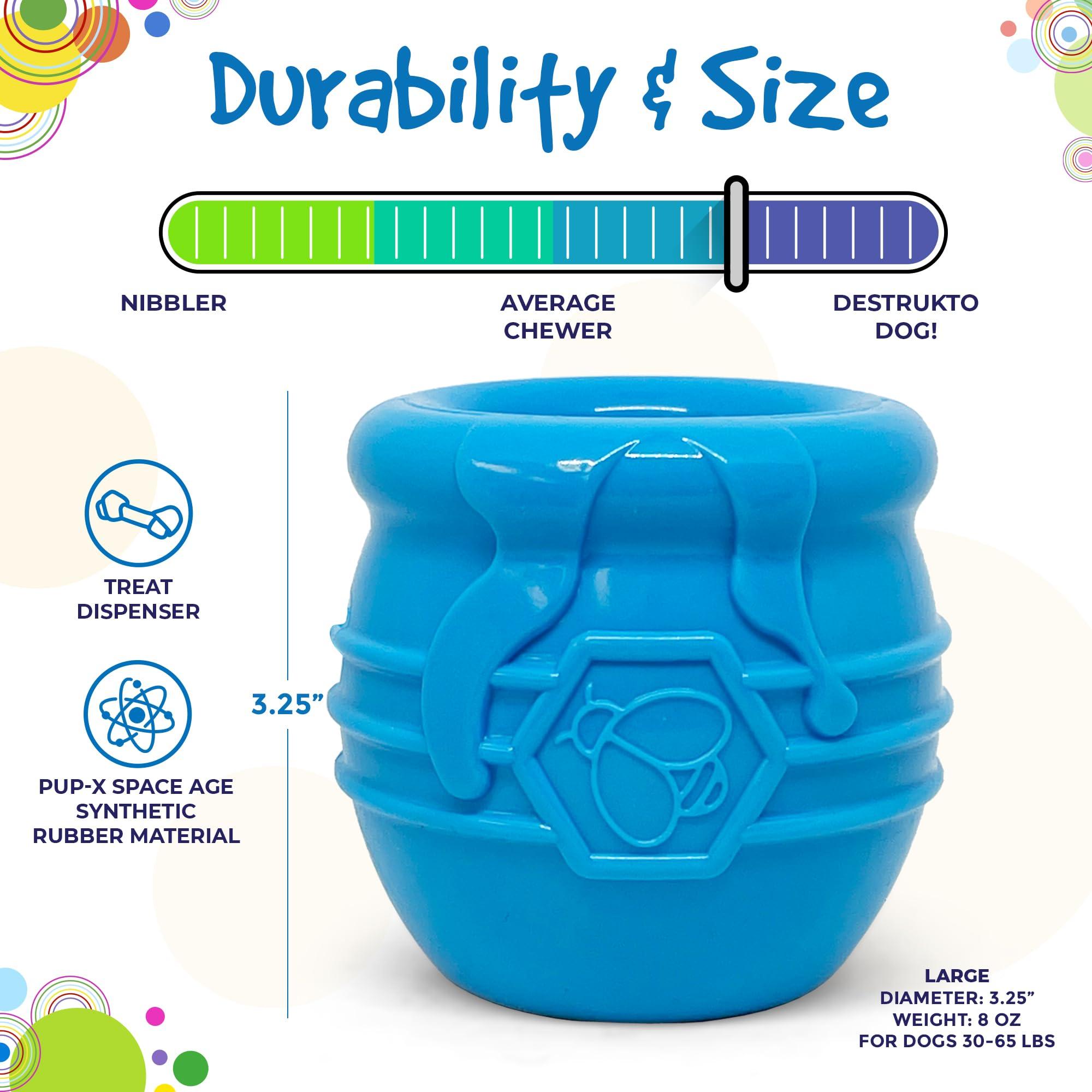 SodaPup eCup Honey Pot Pup-X Treat Dispenser & Enrichment Dog Toy, Yellow, Large