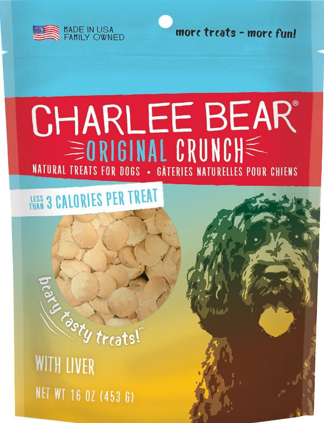 Charlee Bear Original Crunch with Liver Dog Treats (CA), 16-oz