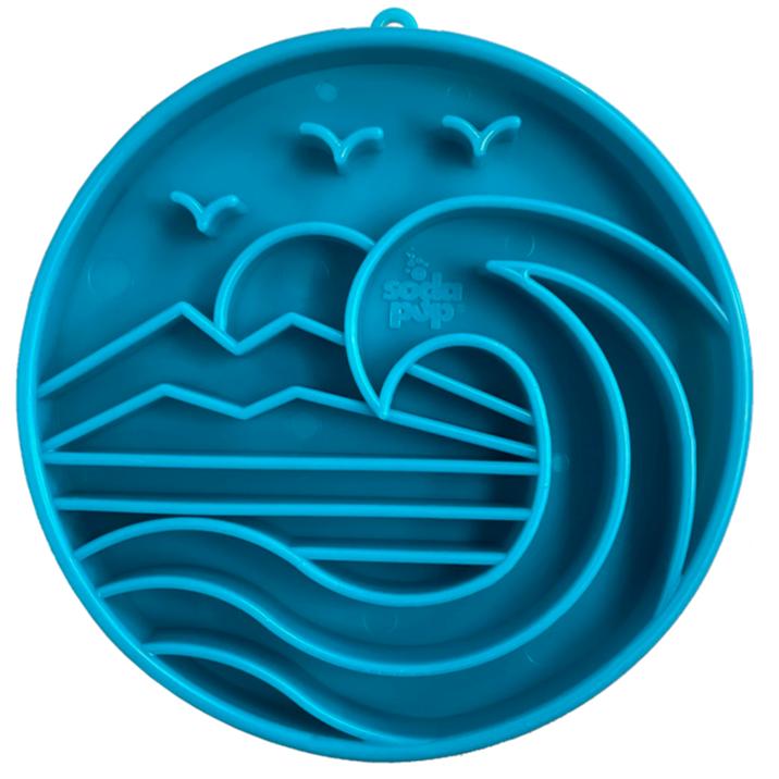 SodaPup eTray Baja Design Enrichment Tray Dog Slow Feeder, Sea Foam