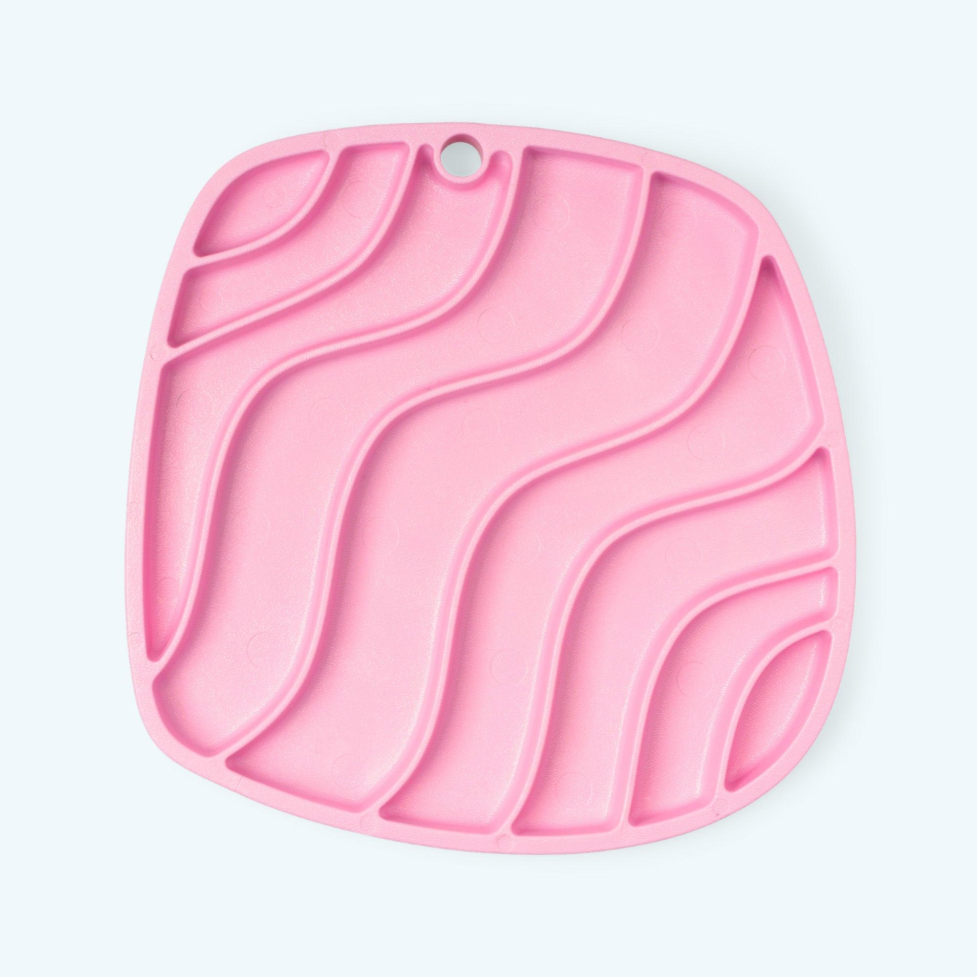 West Paw Seaflex Feast Mat Waves Dog Slow Feeder, Bubblegum