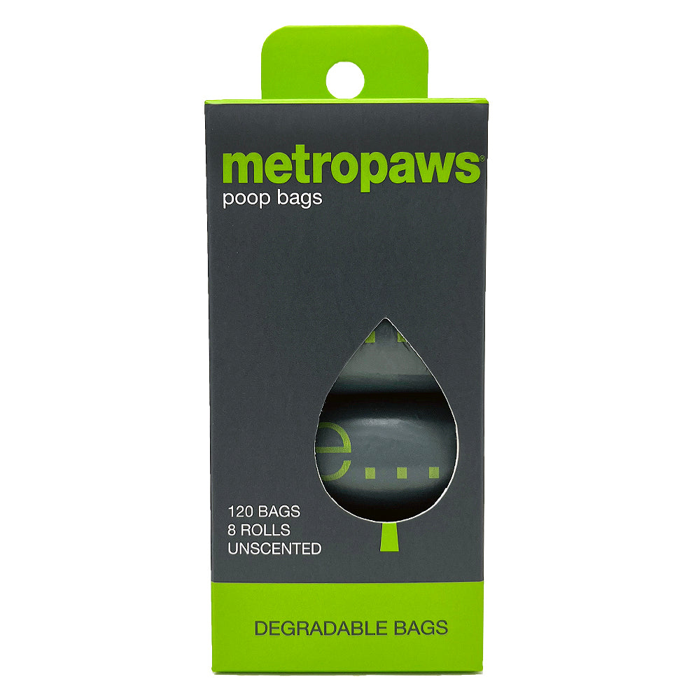Metropaws Degradable Dog Poop Bags, Black