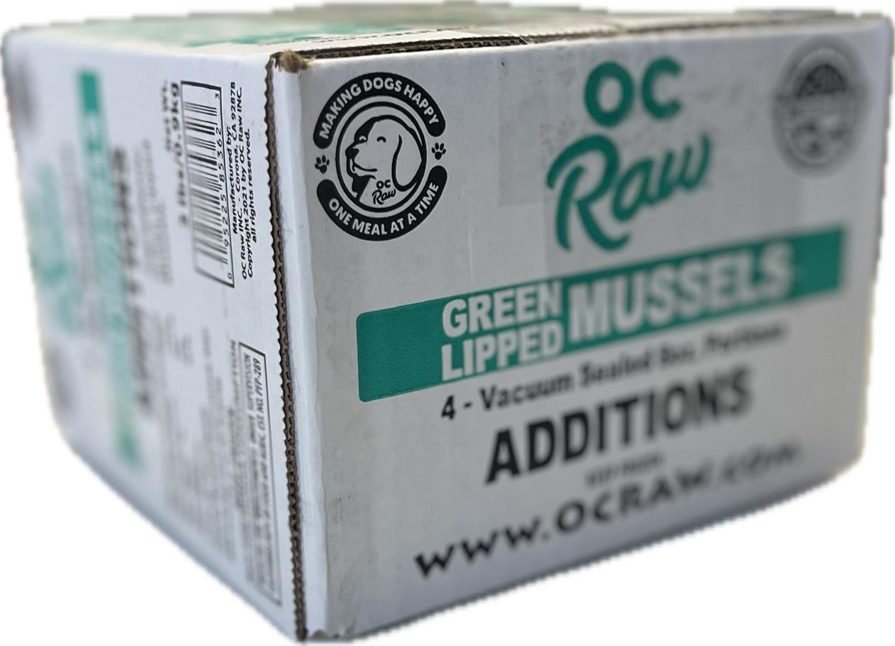 OC Raw Additions Green Lipped Mussel Frozen Dog Food