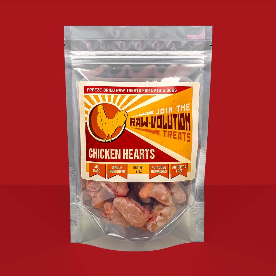 The Rabbit Tap The Raw-Volution Chicken Hearts Freeze-Dried Dog & Cat Treats