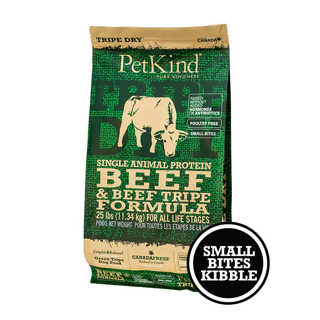 PetKind Tripe Dry Single Animal Protein Beef & Beef Tripe Dry Dog Food, 25-lb