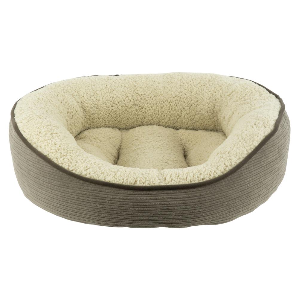 Arlee Cody Cuddler Pet Bed, Taupe, 24-in x 21-in