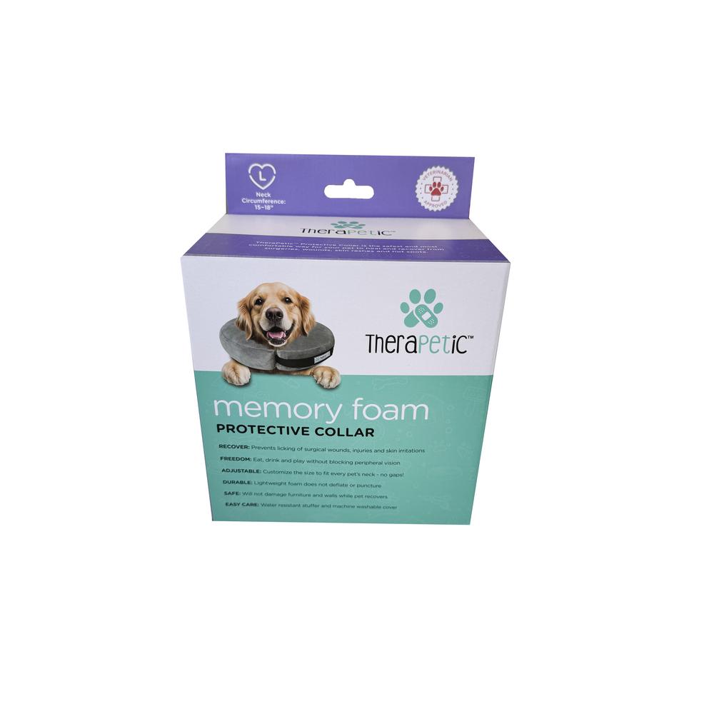 Arlee Therapetic Memory Foam Protective Collar for Pets, Large