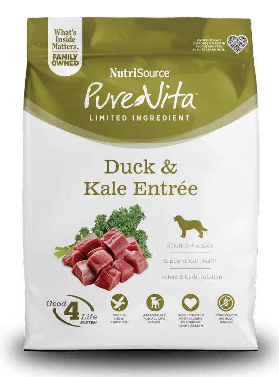 PureVita Limited Ingredient Duck & Kale Entree Grain-Free Dry Dog Food