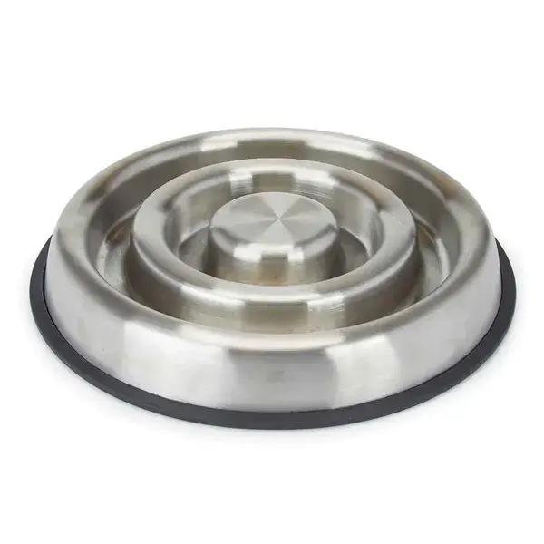 Indipets Stainless Steel Spiral Dog Slow Feeder, 30-oz