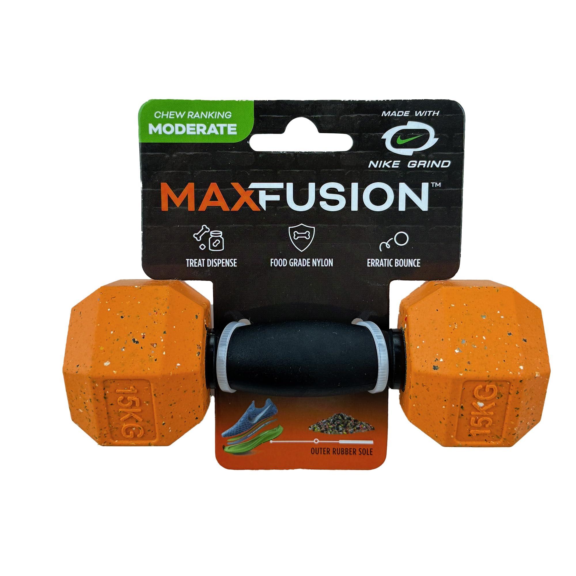 Arlee Max Fusion with Nike Grind Dumbbell Dog Toy, Orange