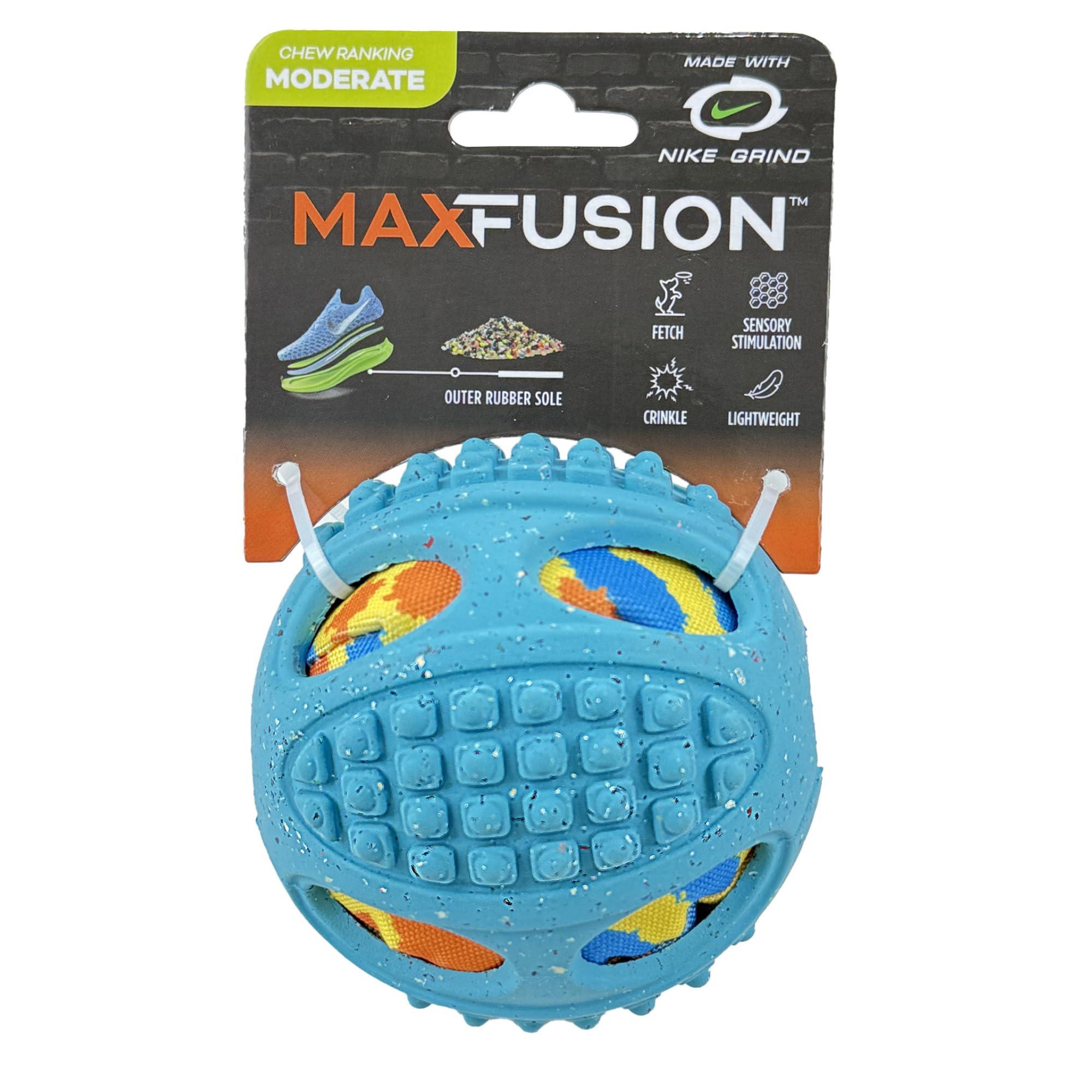 Arlee Max Fusion with Nike Grind Meteor Ball Dog Toy, Blue, Medium
