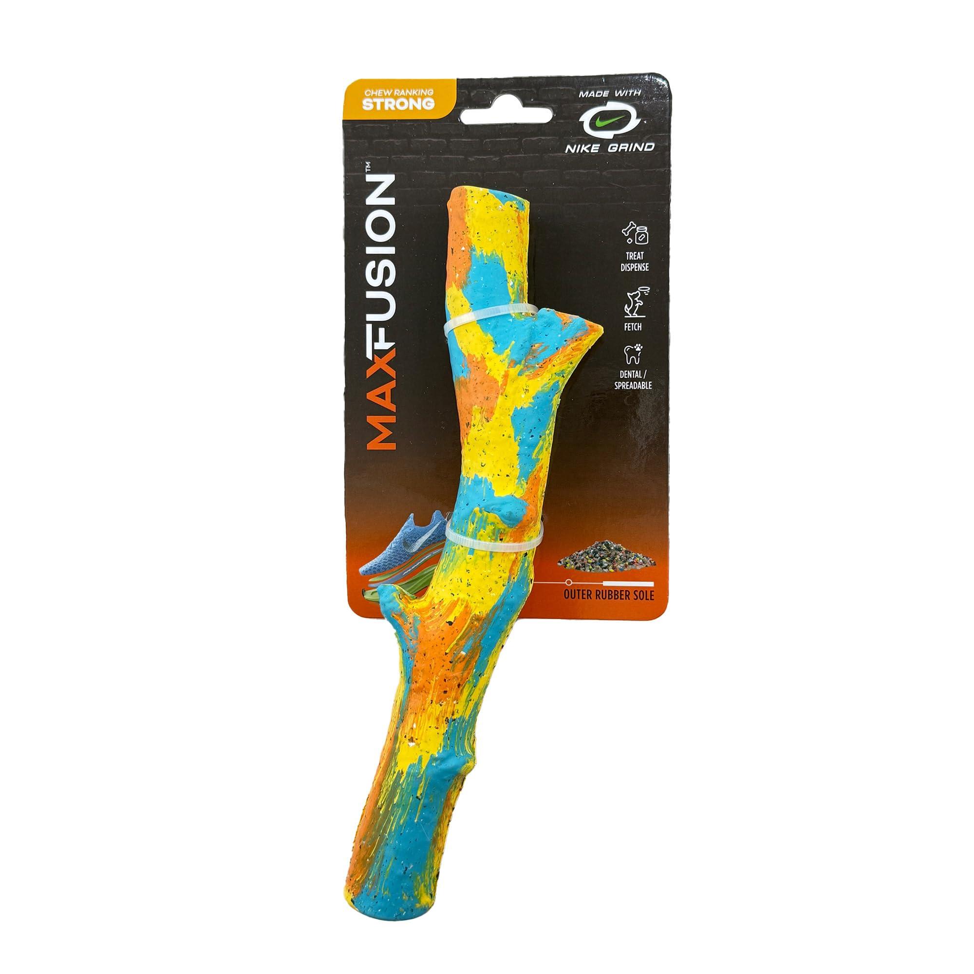 Arlee Max Fusion with Nike Grind Twisted Ring Dog Toy, Tie Dye Yellow/Blue/Orange