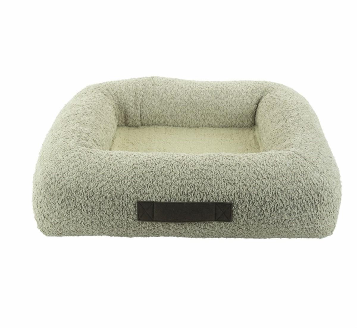 Arlee Bumper Box Pet Bed, Taupe, 26 x 22 x 5-in