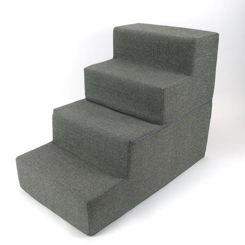 Arlee Folding Foam Pet Steps, Grey, 28 x 16 x 22-in