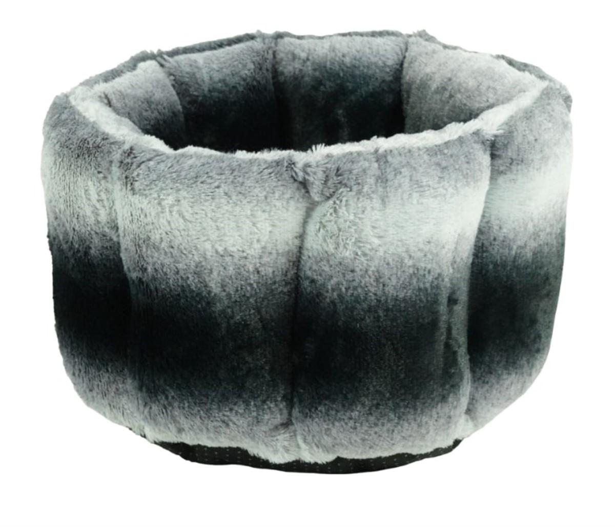 Arlee Sheba Quilted Round Cat Bed, Black