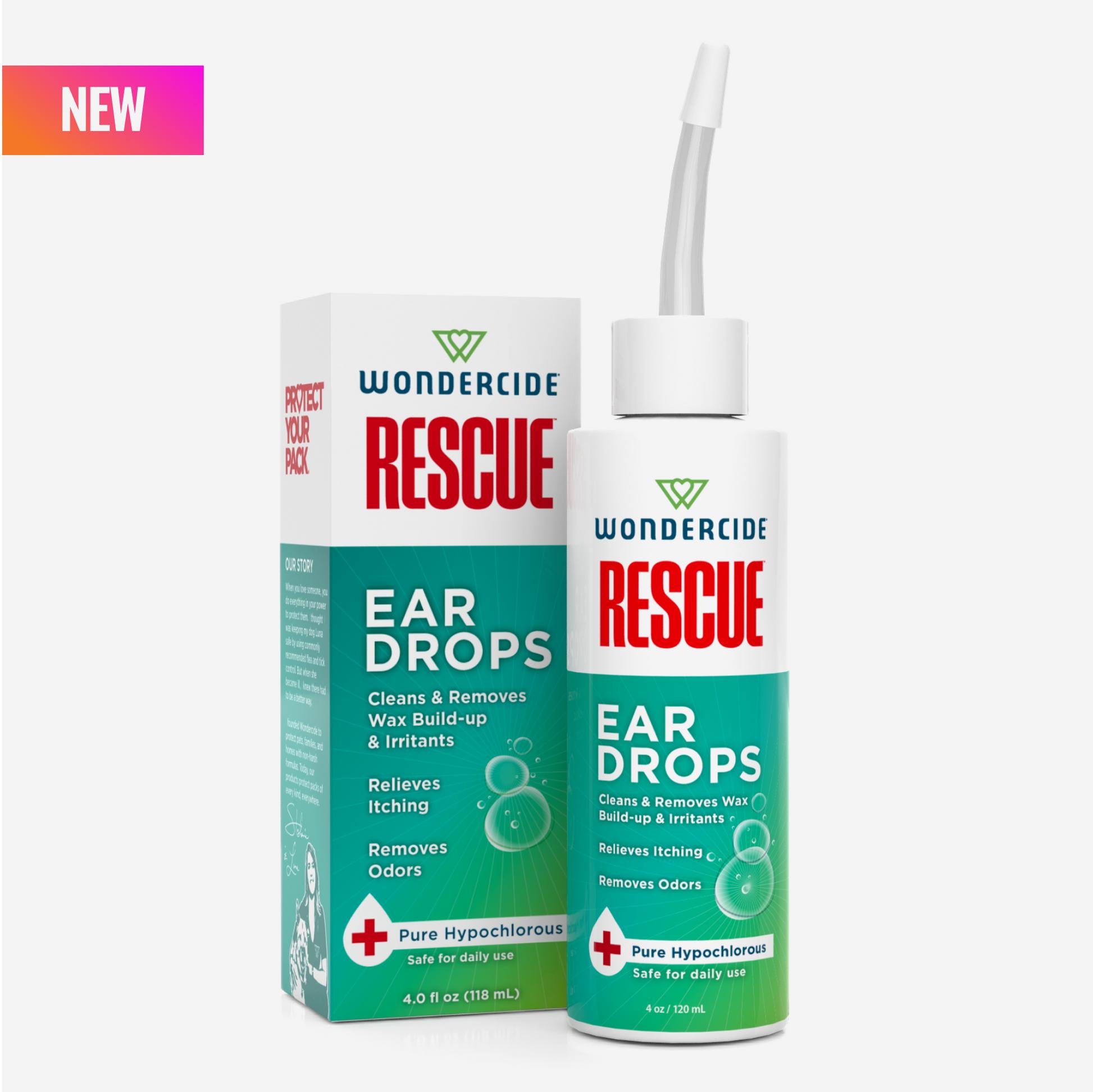 Wondercide RESCUE Ear Drops for Dogs & Cats, 4-oz