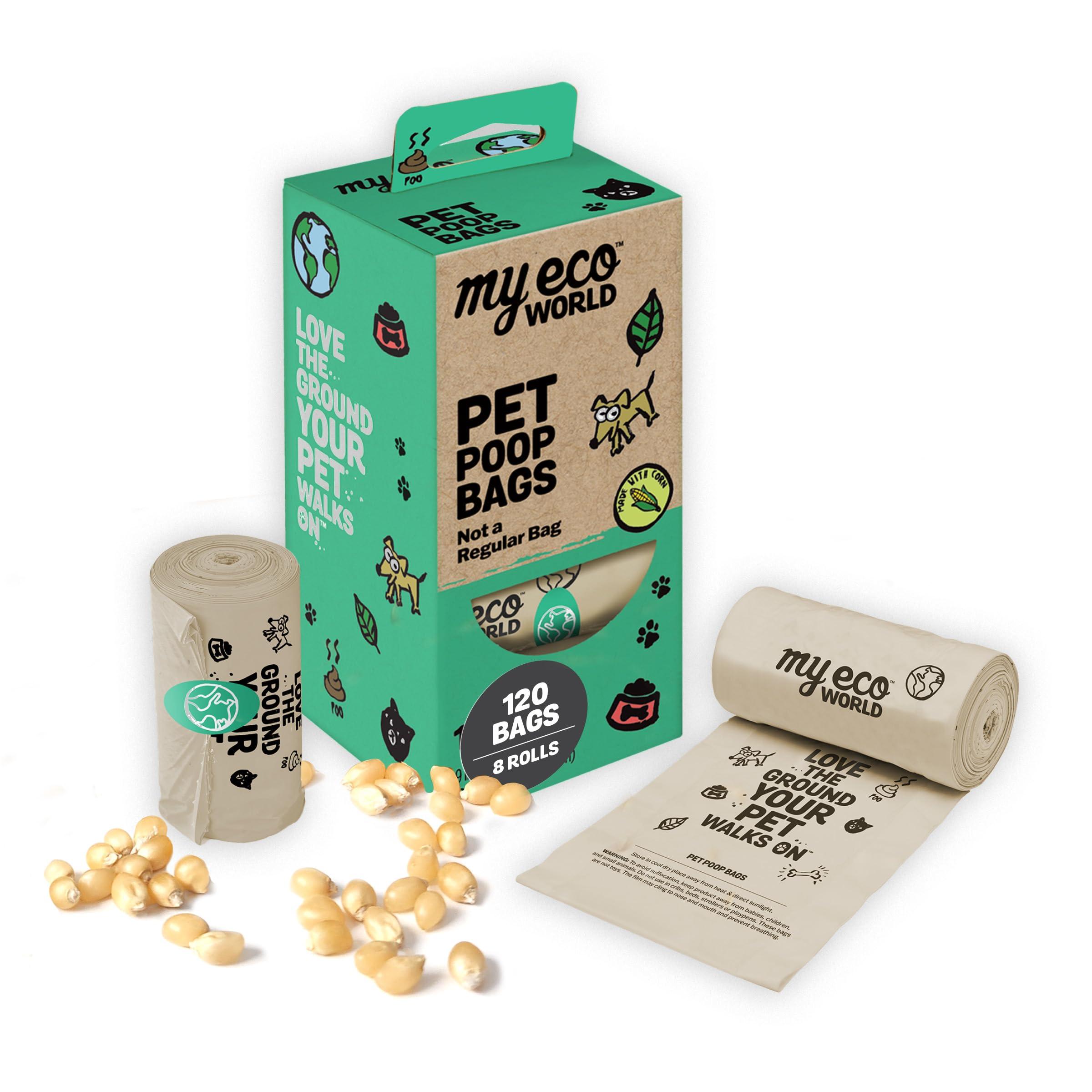 MyEcoWorld Compostable Pet Poop Bags, 120-count