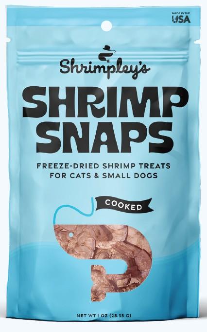 Shrimpley's Shrimp Snaps Cooked & Peeled Shrimp Freeze-Dried Treats for Cats & Small Dogs