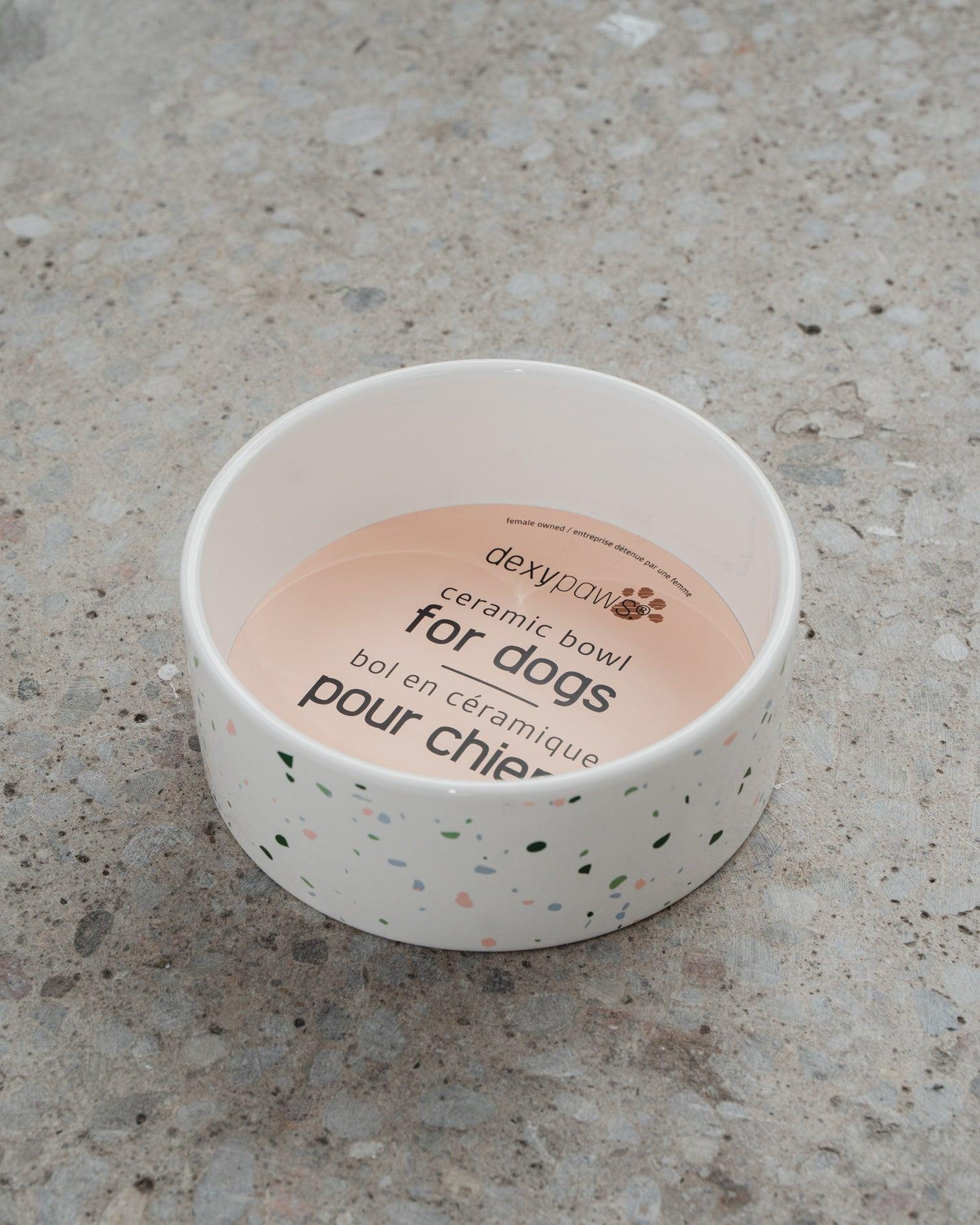 Dexypaws Terrazzo Dog Bowl