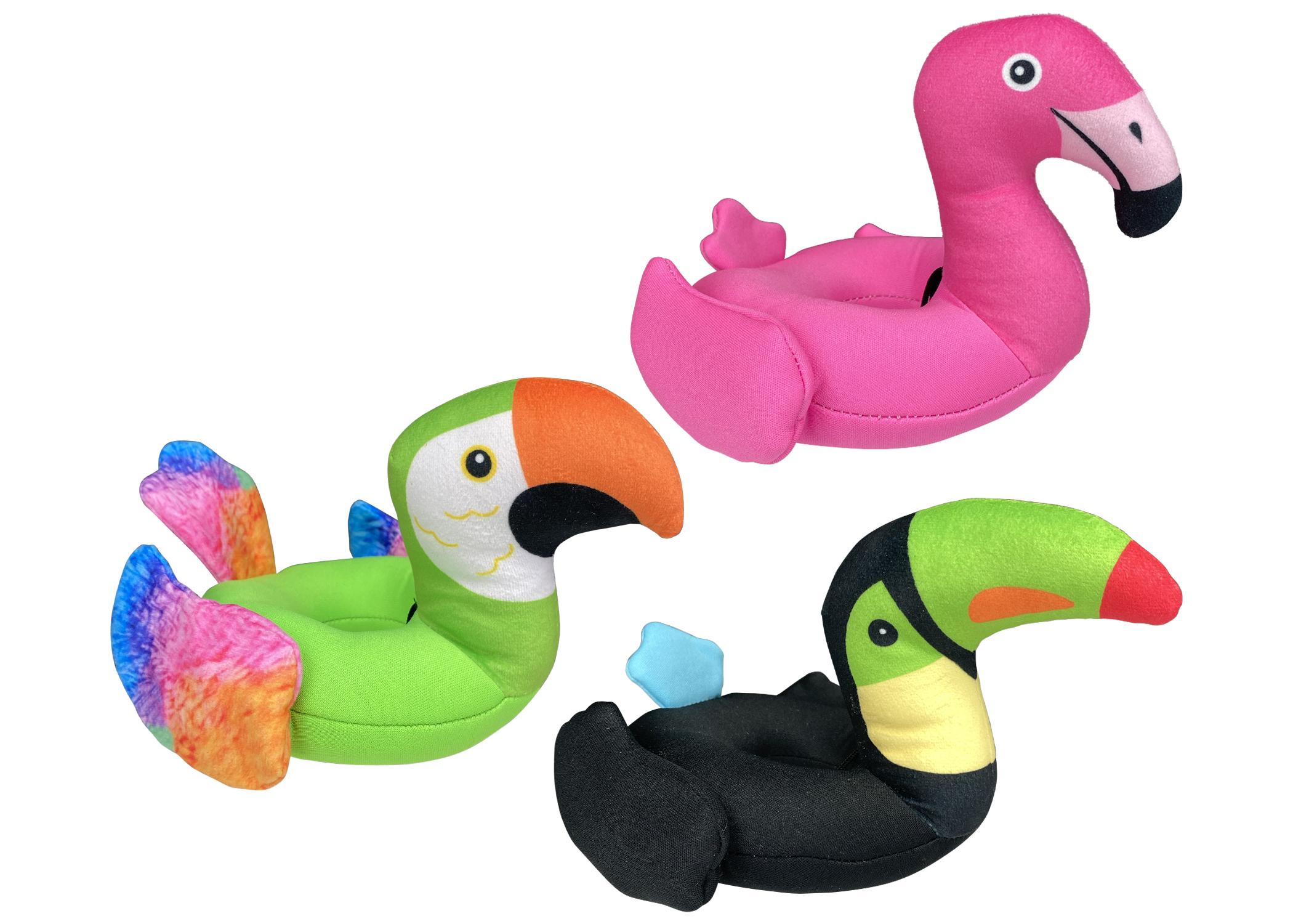 Multipet Margaritaville Bird Pool Floats Dog Toy, Assorted