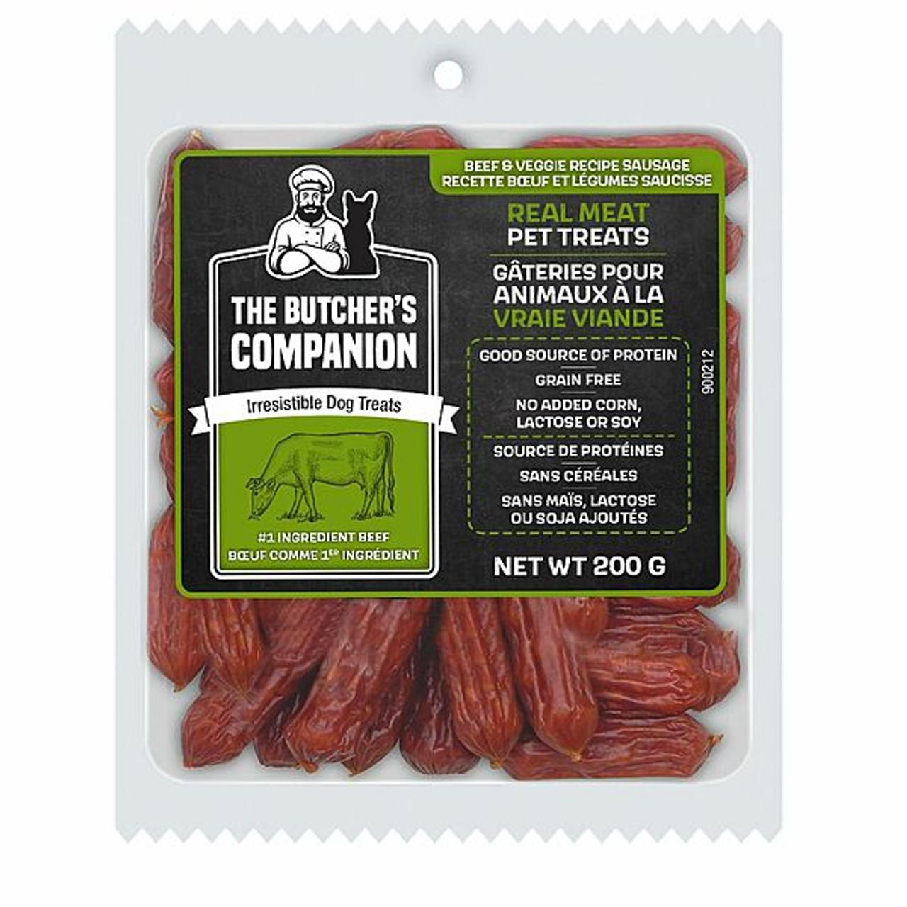 The Butcher's Companion Beef & Veggie Sausage Dog Treats