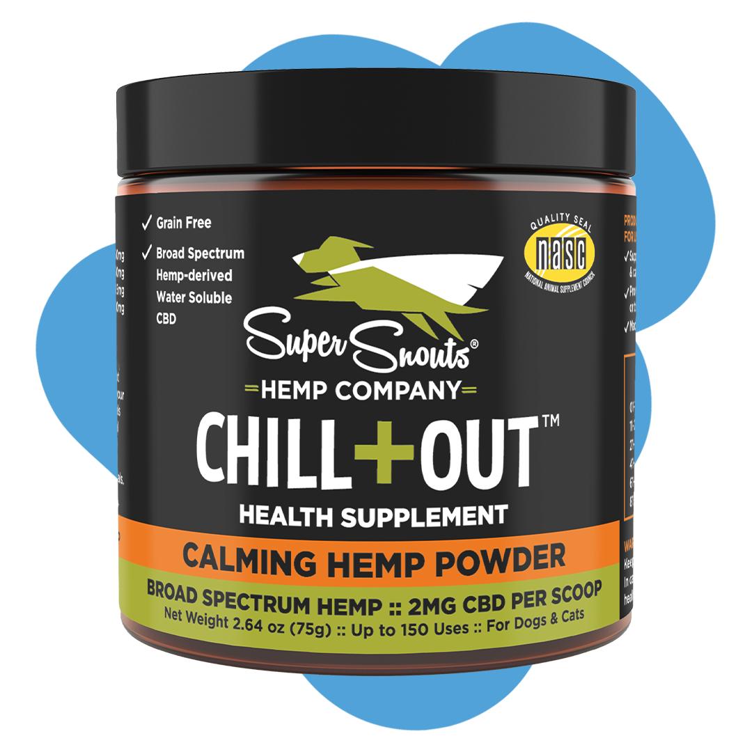 Super Snouts Chill + Out Calming Powder Alternative Supplement for Dogs & Cats, 2mg
