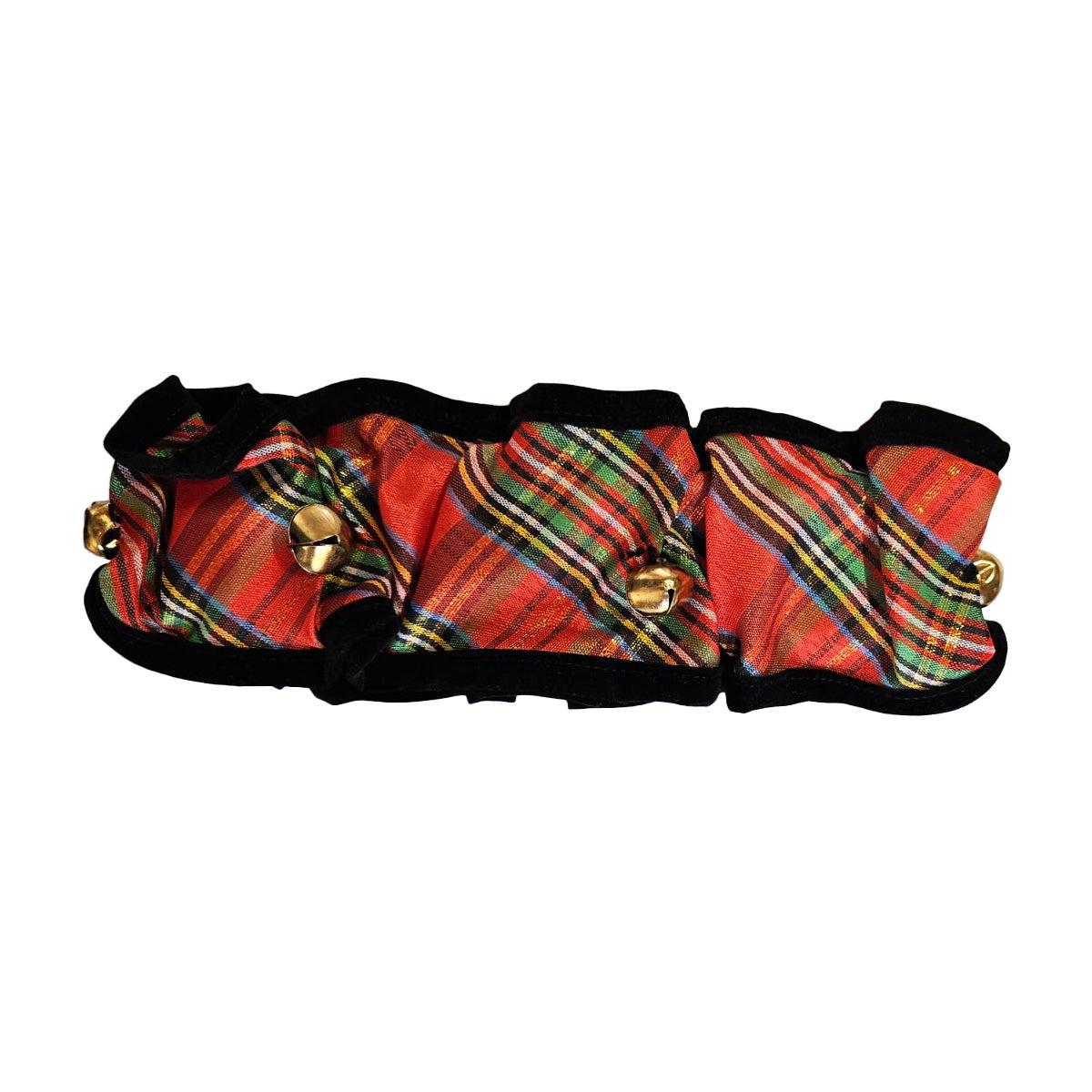 Huxley & Kent Shiny Christmas Plaid Pet Scrunchie, Small