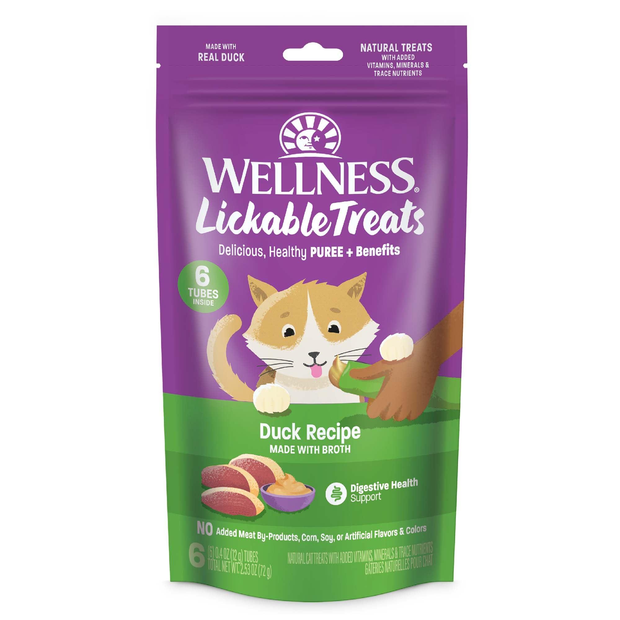 Wellness Duck Soft Puree Grain-Free Lickable Cat Treats