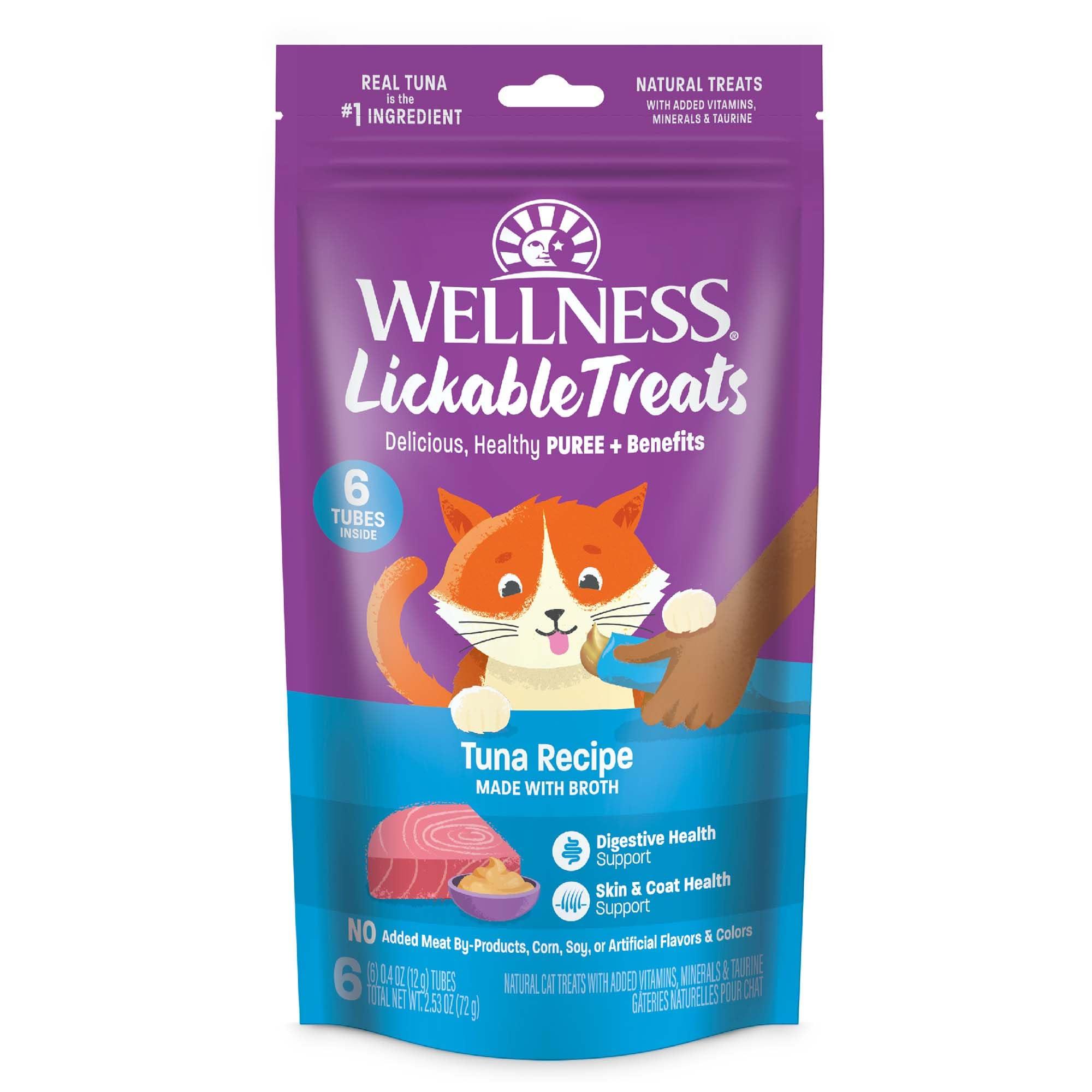 Wellness Tuna Soft Puree Grain-Free Lickable Cat Treats