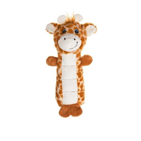 Growl Belly Busters Ginny the Giraffe Dog Toy, Brown