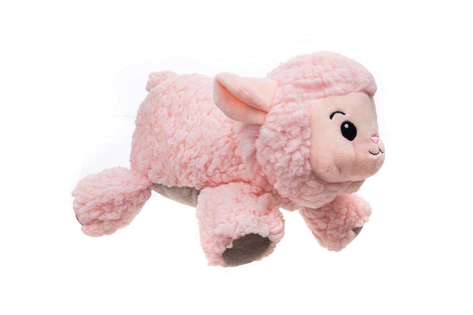 Growl Fuzzaroos Lolly the Lamb Dog Toy, Pink