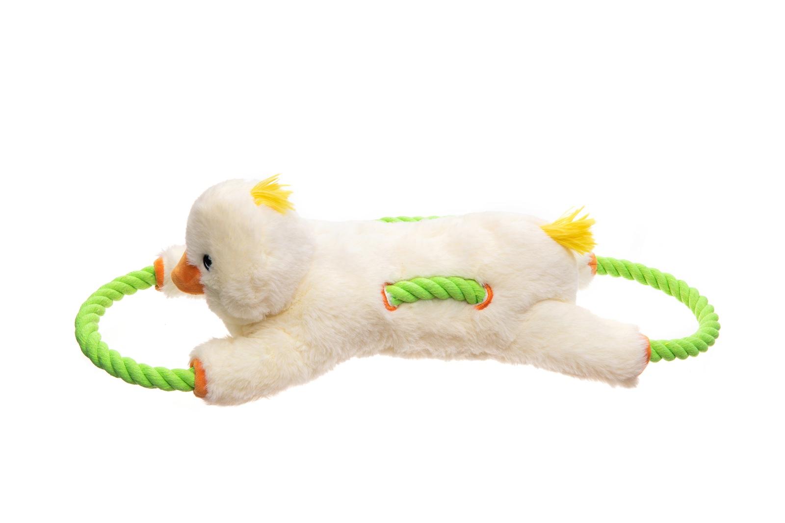 Growl Haystackerz Ducky Quackers Dog Toy, Yellow