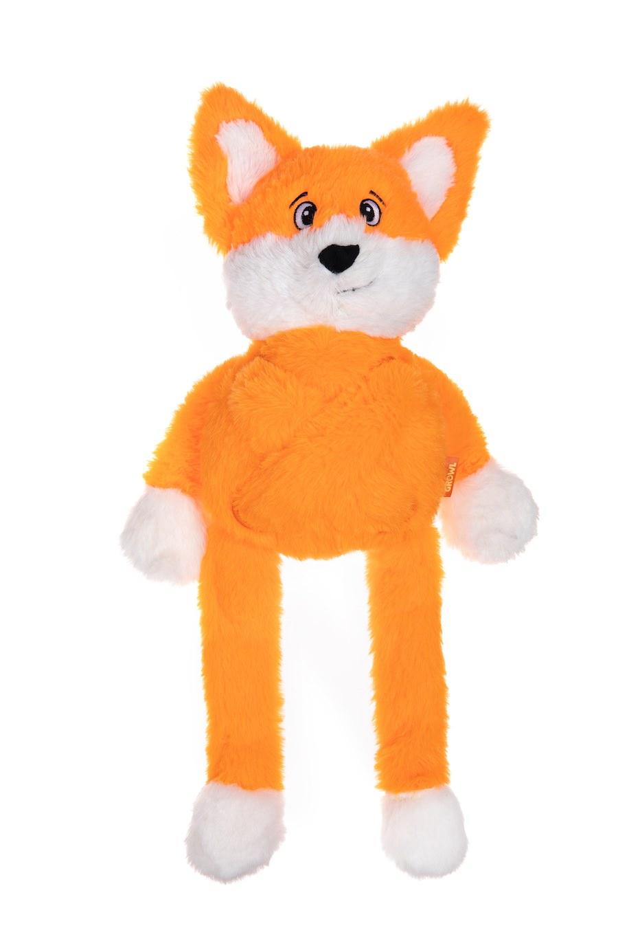 Growl Pulldozers Freddy the Fox Dog Toy, Orange