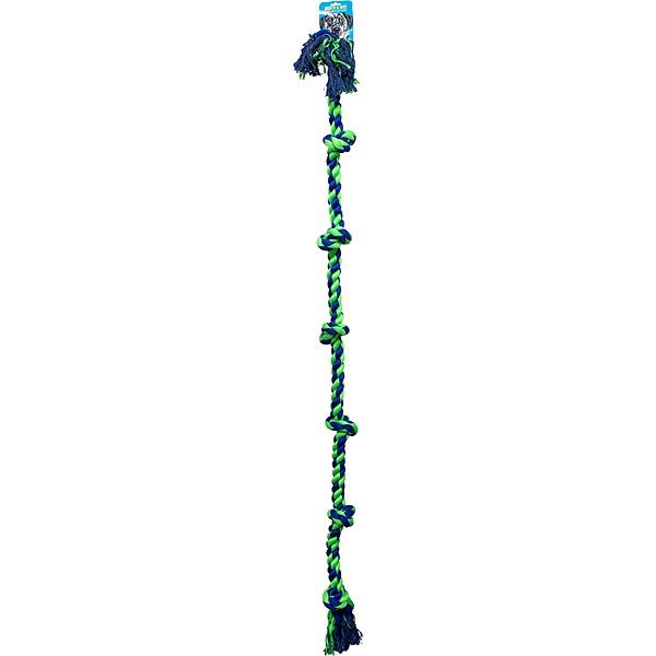 Knotty & Nice Knotty Rope 7-Knot Dog Toy, Blue/Green, XX-Large