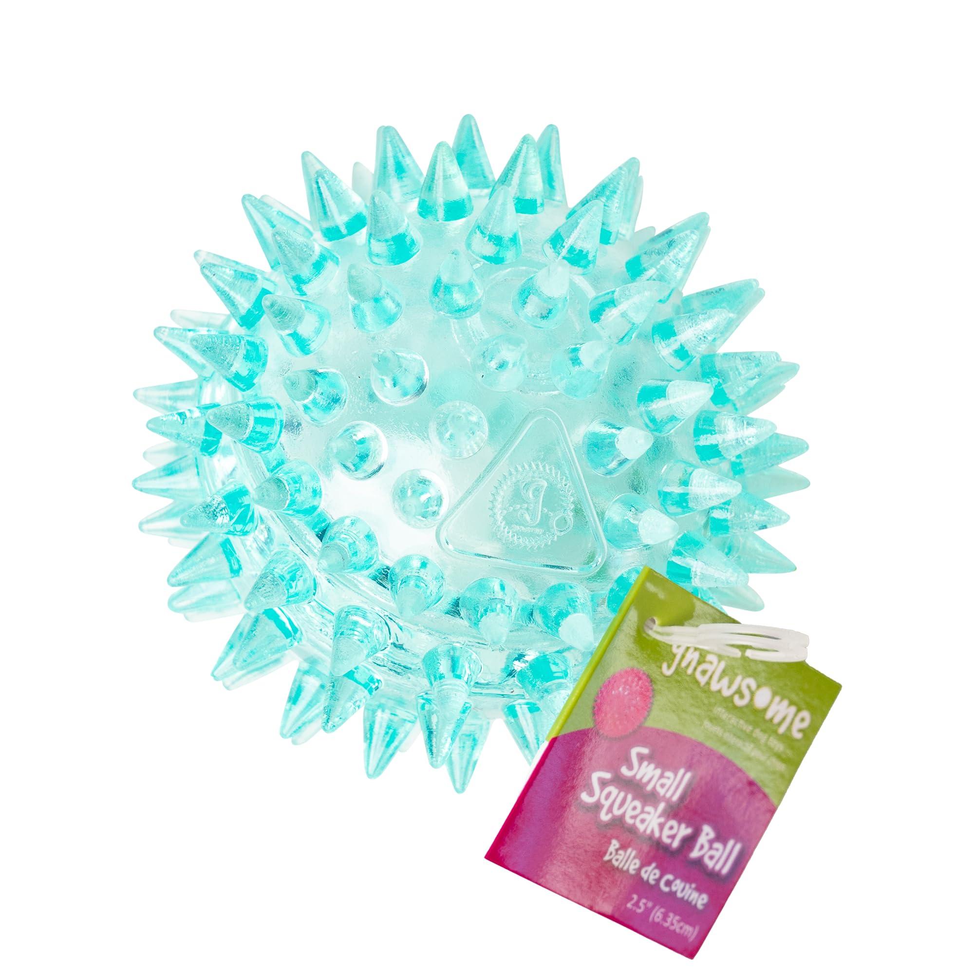 Gnawsome Spiky Squeaker Ball Dog Toy, Color Varies