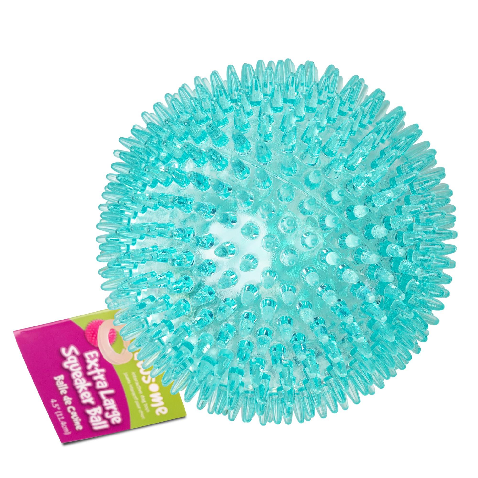 Gnawsome Spiky Squeaker Ball Dog Toy, Color Varies, 4.5-in