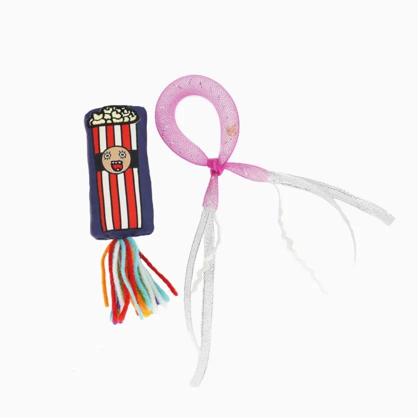 Hugsmart Meow Buddies Kitten Party Popcorn Cat Toy, 4-in