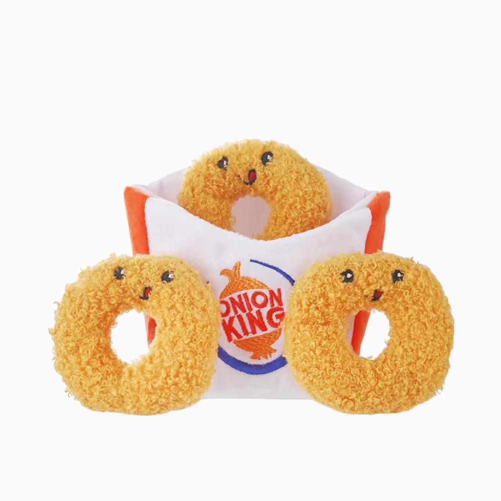 Hugsmart Food Party Onion Ring Dog Toy