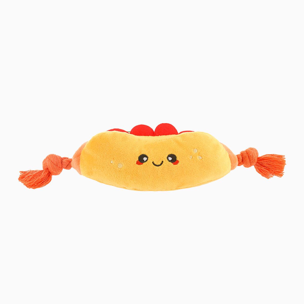 Hugsmart Food Party Hot Dog Dog Toy