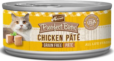 Merrick Purrfect Bistro Grain-Free Chicken Pate Canned Cat Food, 5.5-oz, case of 24 (**)